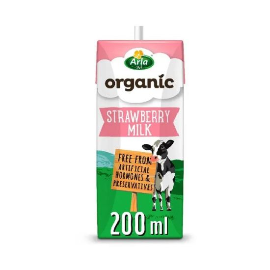 Picture of Arla Organic Milk Strawberry 200ml