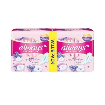 Picture of Always Pad Care Diamond Cotton Soft Thick Value Pack 2x24's