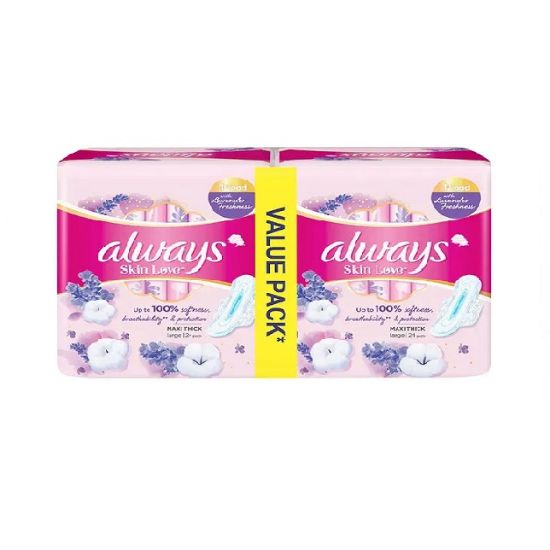 Picture of Always Pad Care Diamond Cotton Soft Thick Value Pack 2x24's