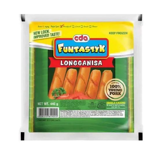 Picture of CDO Frozen Funtastyk Longganisa Pork 440gm