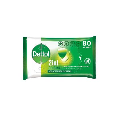 Picture of Dettol Antibacterial Wipes, 80wipes