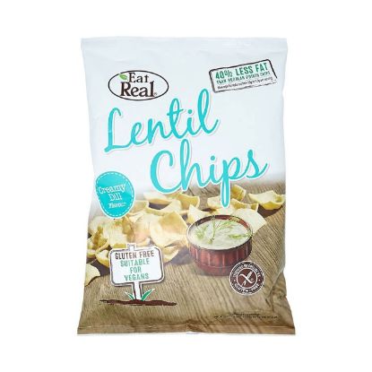 Picture of Eat Real Chips Lentil Chips Creamy Dill 113gm