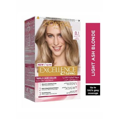 Picture of L'oreal Paris Excellence Creme Hair Light Ash Blonde#8.1