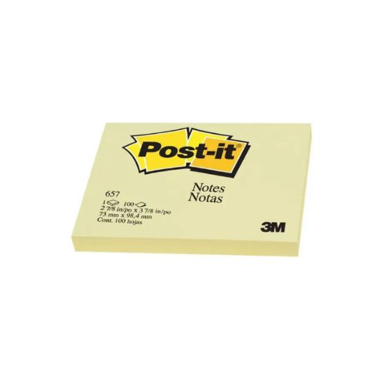 Picture of Post It Pad Yellow 3x4 657 1pc