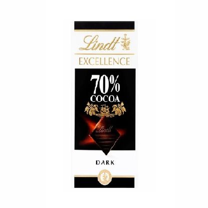 Picture of Lindt Excellence Dark Chocolate 70% Cocoa 100gm