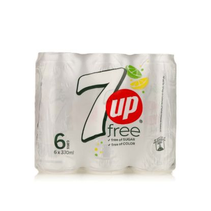 Picture of 7Up Free Soft Drink Can 6x330ml