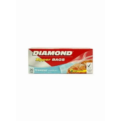 Picture of Diamond Zipper Bag Freezer Medium 20's