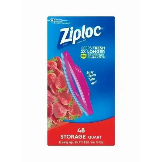 Picture of Ziploc Storage Bag Quart 48's