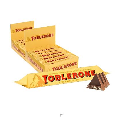 Picture of Toblerone Swiss Milk Chocolate Honey & Almond 50gm Pack of 20