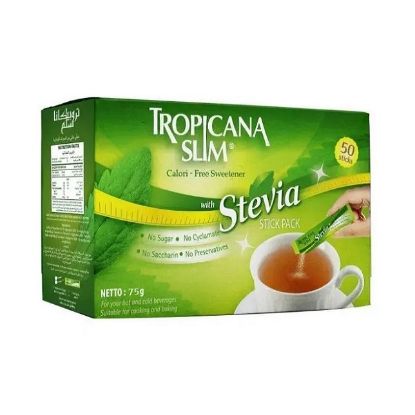 Picture of Tropicana Slim Calorie Free Sweetener With Stevia 75gm (50'S)