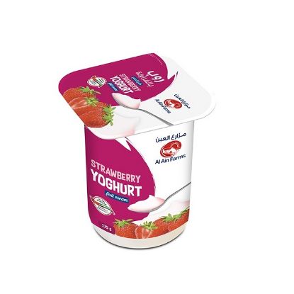 Picture of Al Ain Farms Strawberry Stirred Yoghurt, 125gm