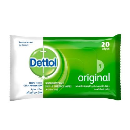 Picture of Dettol Antibacterial Wipes Original 20's