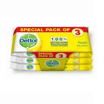 Picture of Dettol Fresh Anti Bacterial Skin Wipes (3x10's)
