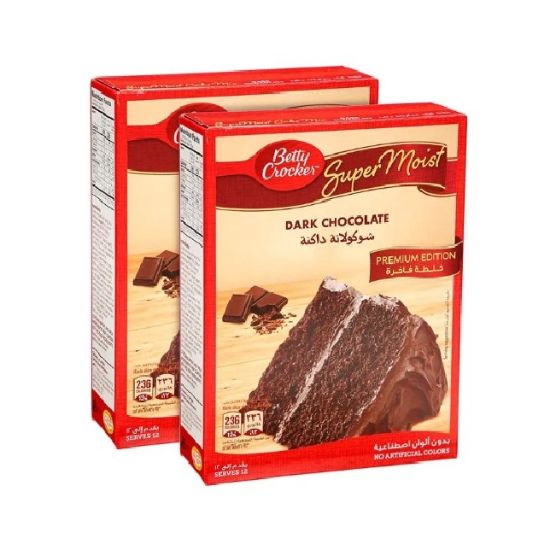 Picture of Betty Crocker Dark Chocolate Cake Mix 2x510gm