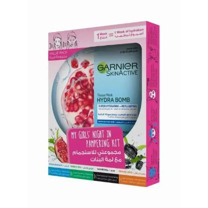 Picture of Garnier Tissue Mask Pomegranate + Chamomile + Green Tea + Organic 4x1'S