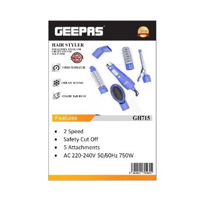 Picture of Geepas 6-in-1 Hair Styler GH715 750W 1pc