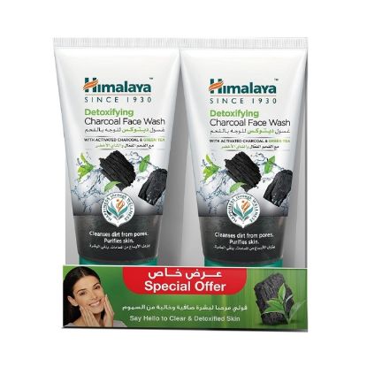 Picture of Himalaya Face Wash Detox Charcoal 2x150ml