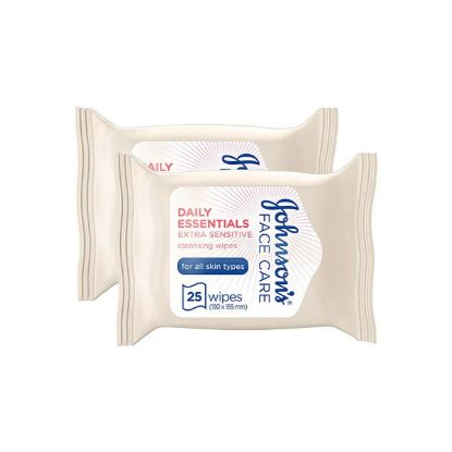 Picture of Johnson's Sensitive Cleansing Wipes 2x25's