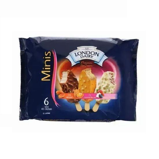 Picture of London Dairy 6 Mini Ice Cream 360ml