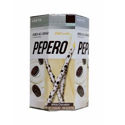 Picture of Lotte Pepero White Chocolate Cookies Biscuit Sticks 128gm