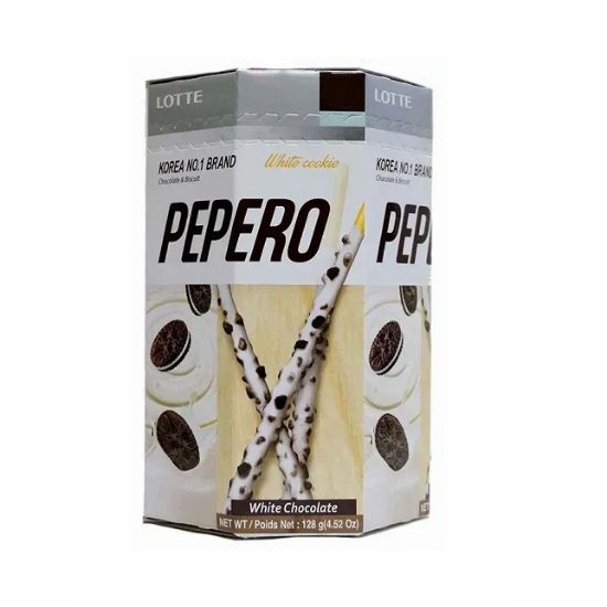 Picture of Lotte Pepero White Chocolate Cookies Biscuit Sticks 128gm