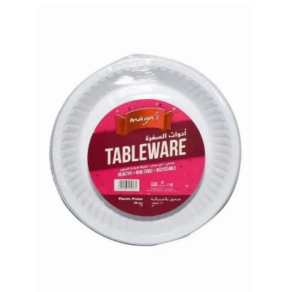 Picture of Maya's Tableware Plastic Plates 7" 25pc