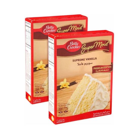 Picture of Betty Crocker Super Moist Supreme Vanilla Cake Mix 2x510gm