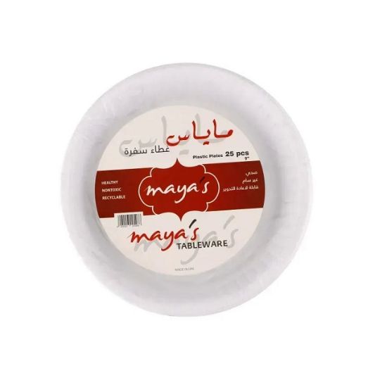 Picture of Maya's Tableware Plastic Plates 9" Pack of 25