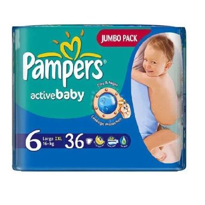 Picture of Pampers Active Baby Diaper Extra Large xxl 6 36's