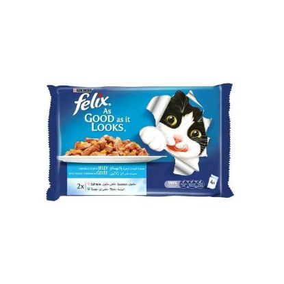 Picture of Purina Cat Food Felix Salmon Tuna 4x85gm