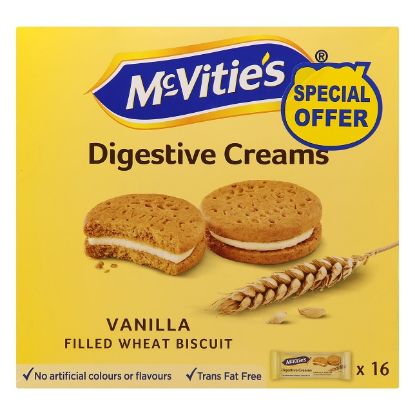 Picture of Mcvitie's Digestive Creams Vanilla Wheat Biscuit 16x40gm