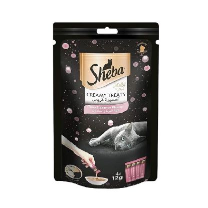 Picture of Sheba Cat Food Creamy Treats Tuna & Salmon 48gm