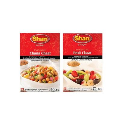 Picture of Shan Masala Chana Chaat + Fruit Chaat Offer Pack 2x50gm+100gm