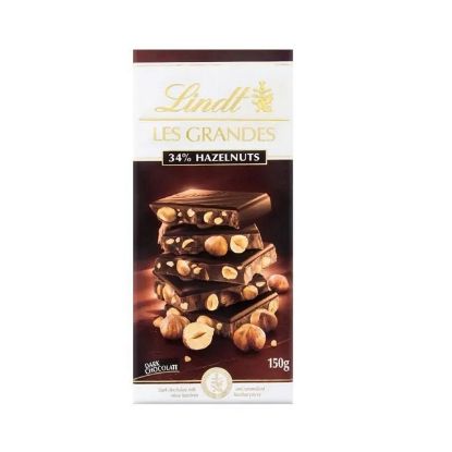 Picture of Lindt Les Grandes Milk Chocolate 34% Hazelnuts 150gm
