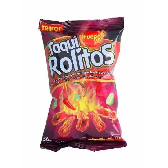 Picture of Taqui Rolitos Hot Chili Chips 56gm