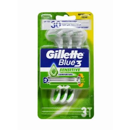 Picture of Gillette Blue III Sensitive Comfortgel Razor 3's