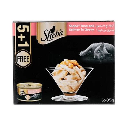 Picture of Sheba Cat Food Tuna & Salmon In Gravy 6x85gm