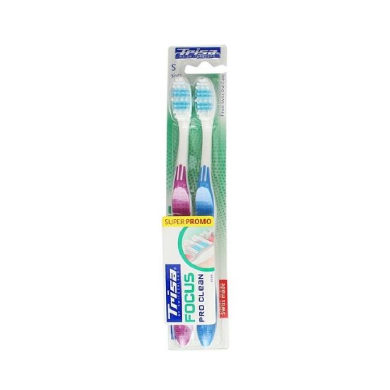 Picture of Trisa Toothbrush Focus Soft Twin 2's