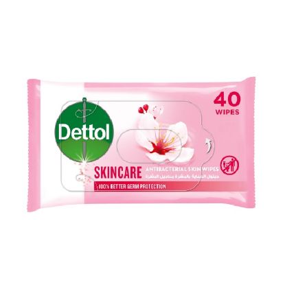 Picture of Dettol Anti-Bacterial Skincare Skin Wipes, Pack of 40
