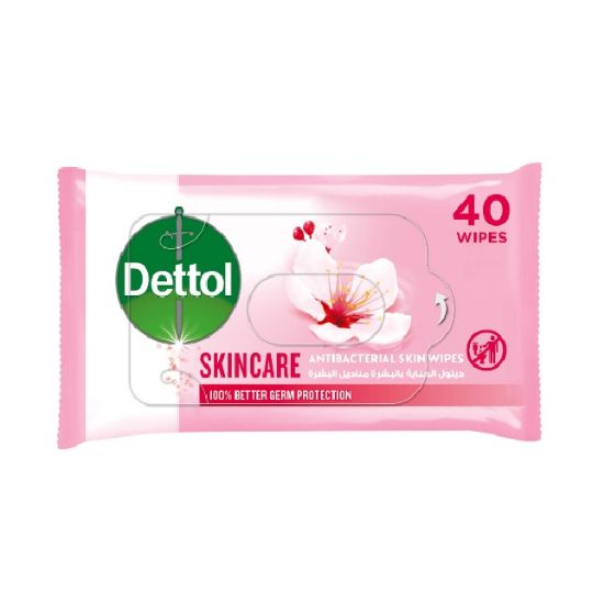 Picture of Dettol Anti-Bacterial Skincare Skin Wipes, Pack of 40