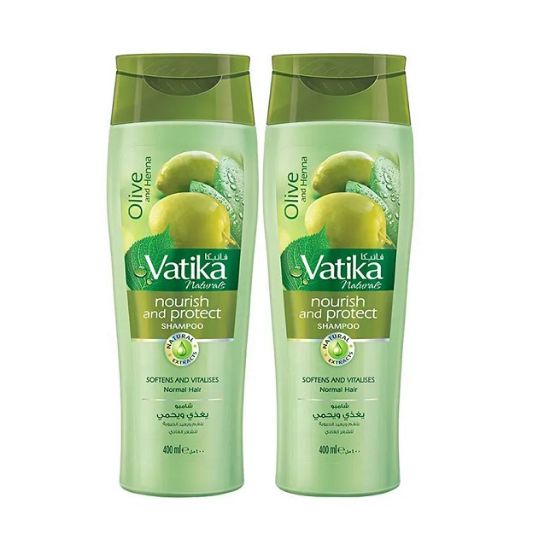 Picture of Dabur Vatika Nourish & Protect Shampoo With Olive & Henna 2x400ml