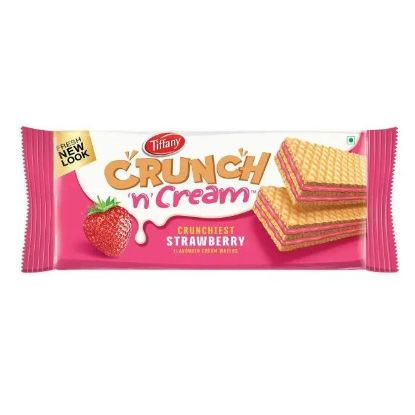 Picture of Tiffany Crunch N' Cream Crunchiest Strawberry Wafers 135gm