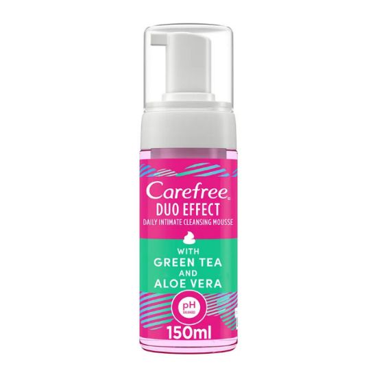 Picture of Carefree Duo Effect Daily Intimate Cleansing Mousse With Green Tea & Aloe Vera 150ml