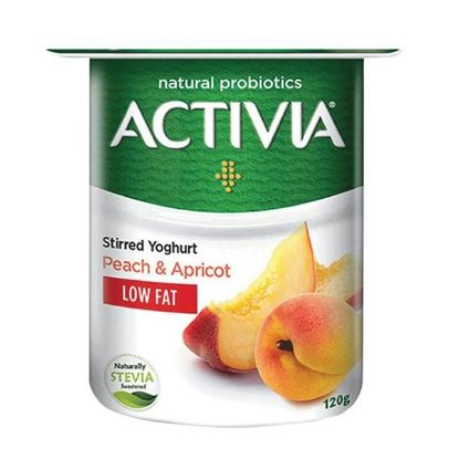 Picture of Activia Stirred Yoghurt Low Fat Peach & Apricot 120gm