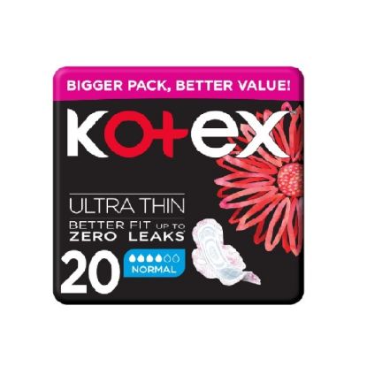 Picture of Kotex Ultra Thin Pads, Normal Size Sanitary Pads with Wings, 20 Sanitary Pads