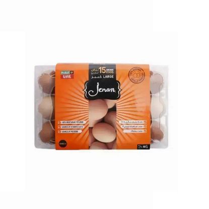 Picture of Jenan Eggs Brown Large Tray 15's