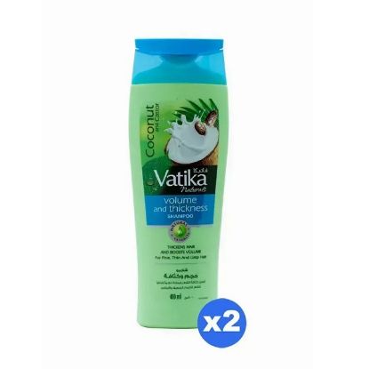 Picture of Dabur Vatika Shampoo Volume & Thickness Coconut & Castor 2x400ml