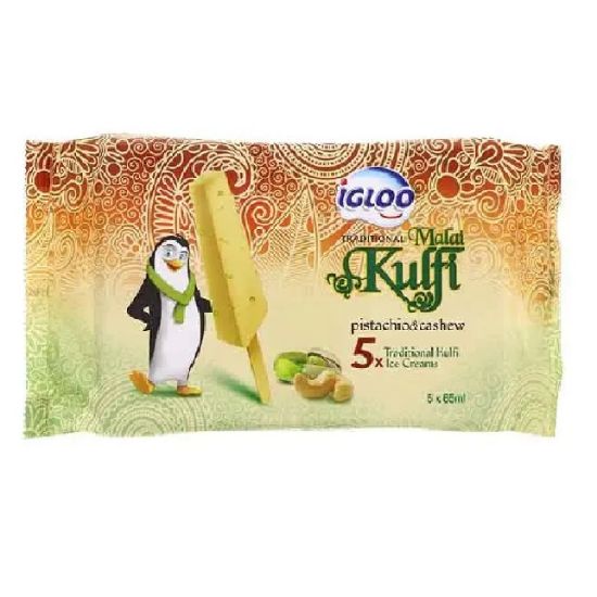 Picture of Igloo Ice Cream Kulfi Malai With Pistachio & Cashew Pack 325ml