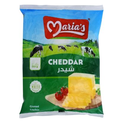 Picture of Maria's Cheese Cheddar White Shredded, 150gm