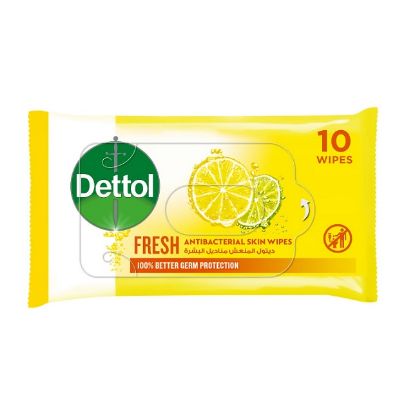 Picture of Dettol Anti-Bacterial Skin Wipes Fresh 10's 1Pack